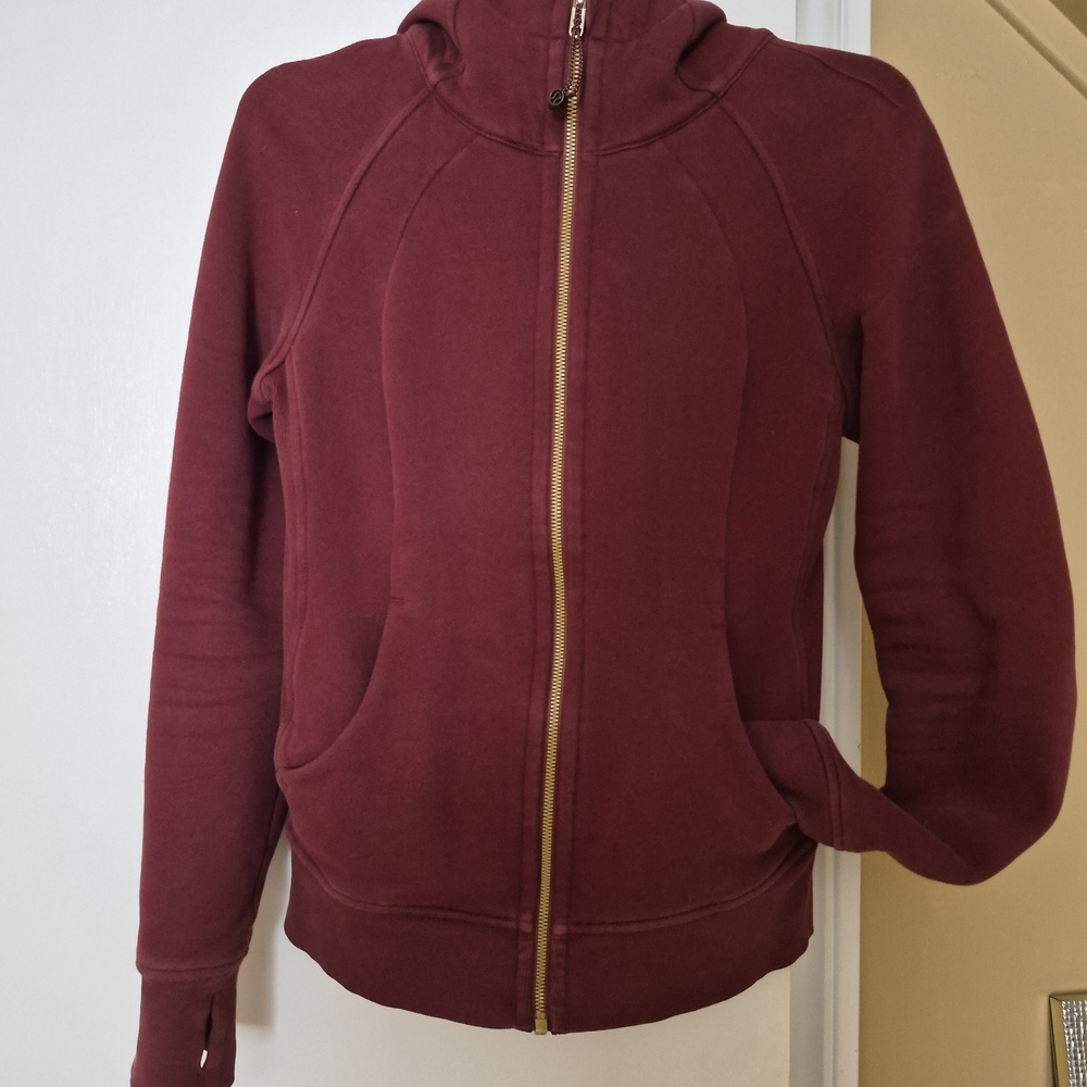 Lululemon Athletica Maroon Full-Zip Hoodie